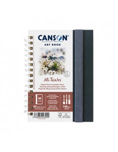Caderno Canson Artbook Mi-Teintes A5 160gr 80 Folhas