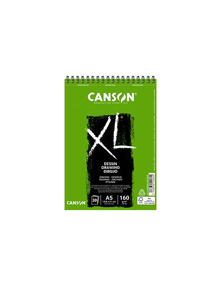 Bloco Espiralado Canson XL Dessin A5 160gr 30 Folhas