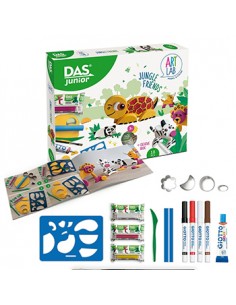 Conjunto DAS Junior Art Lab Jungle Friends 18 Peças