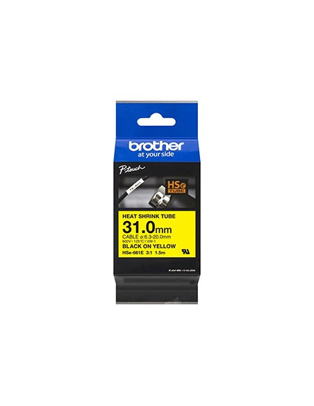 Fita Tubo Termo Retrátil 31mmx1,5m Amarelo/Preto