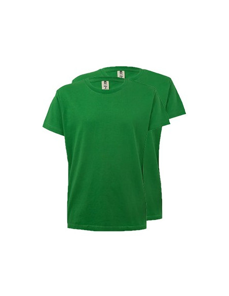 T-Shirt Criança Algodão 155g Verde Kelly Tamanho 7/8 Pack2