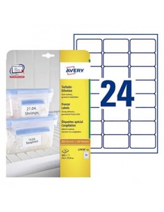 Etiquetas Congelação 63,5x33,9mm Avery 25 Folhas 600un