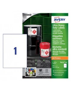 Etiquetas Ultra-Resistentes 210x297mm Avery 50 Fls A4 50un