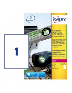 Etiquetas Resistentes 210x297mm Avery 20 Folhas A4 20un