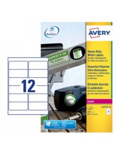 Etiquetas Resistentes 99,1x42,3mm Avery 20 Folhas 240un