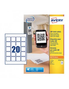 Etiquetas QRcode 45x45mm Avery 25 Folhas 500un