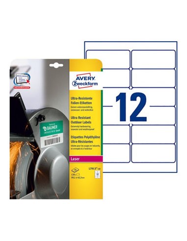 Etiquetas Ultra-Resistentes Polietileno 99,1x42,3mm Avery