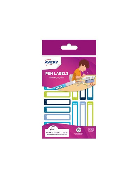 Etiquetas para Canetas 50x10mm Avery 2 Folhas 30un