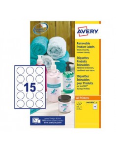 Etiquetas Redondas Removíveis 51mm Avery 25 Folhas 1200un