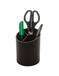 Porta Lapis Plastico Redondo com 3 compartimentos