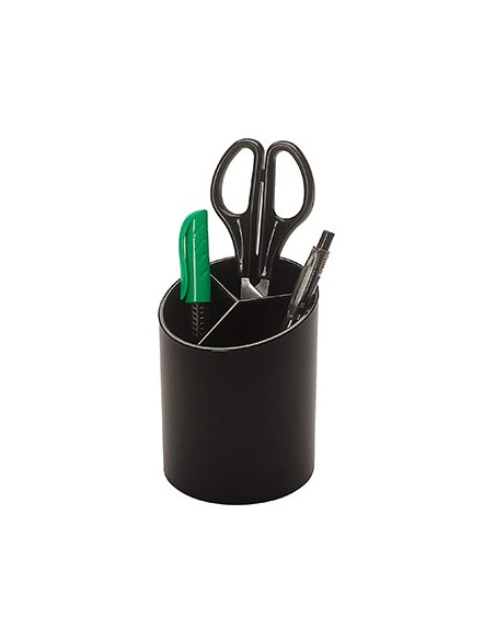 Porta Lapis Plastico Redondo com 3 compartimentos