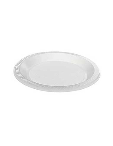 Pratos Plástico PS Sopa Branco 170mm 50un