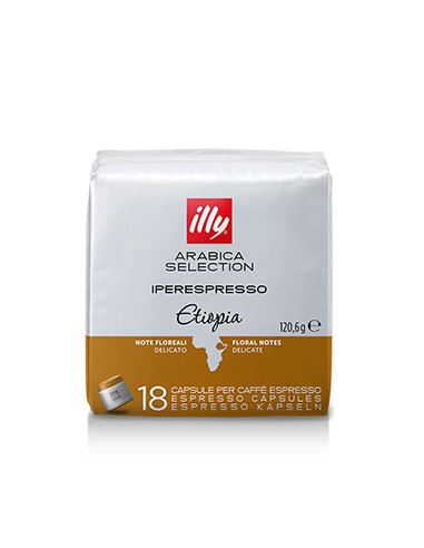 Café Cápsulas ILLY IPERESPRESSO Etiópia Pack 18un