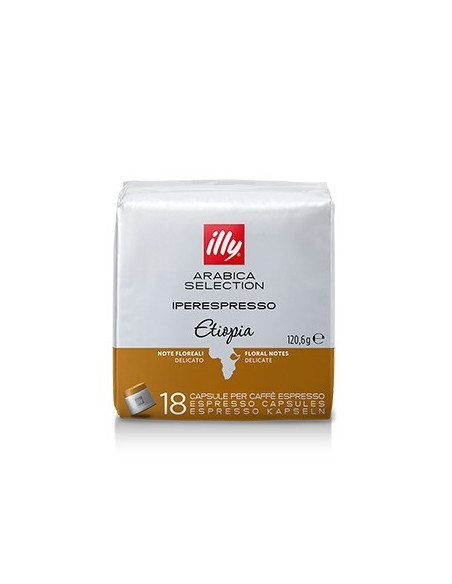 Café Cápsulas ILLY IPERESPRESSO Etiópia Pack 18un
