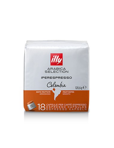 Café Cápsulas ILLY IPERESPRESSO Colômbia Pack 18un