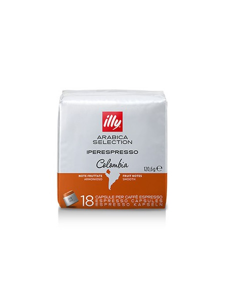 Café Cápsulas ILLY IPERESPRESSO Colômbia Pack 18un
