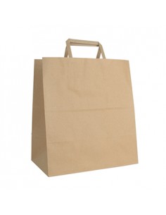 Saco Fast Food 090g 27x16x28cm Papel Kraft c/Asa Plana 1un