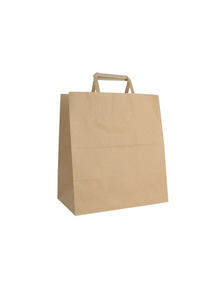 Saco Fast Food 090g 27x16x28cm Papel Kraft c/Asa Plana 1un