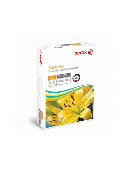 Papel 200gr Fotocopia A4 Xerox Colotech Silk 1x250 Folhas