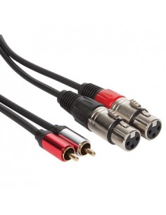 Cabo Audio 2x XLR Macho para 2x RCA Macho 1,2m