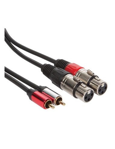 Cabo Audio 2x XLR Macho para 2x RCA Macho 1,2m