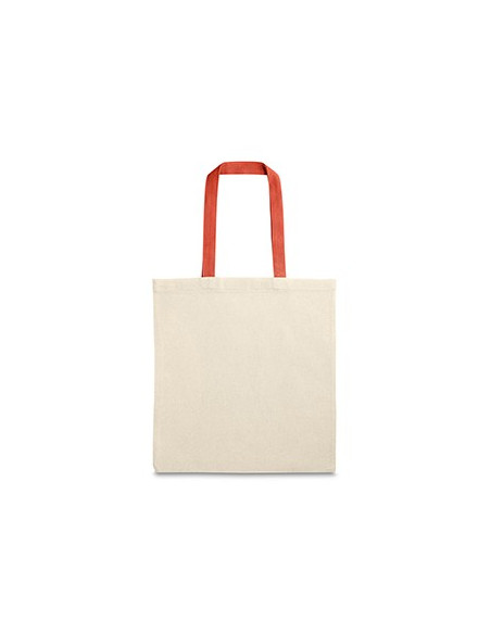 Saco de Compras 100% Algodão Alças em Vermelho Compridas
