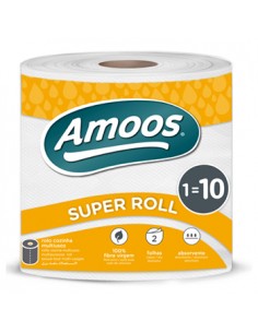 Rolo Toalhas Mão 070mx22cm 2Fls Amoos Super Roll 1un