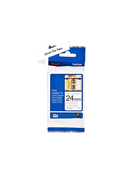 Fita Não Laminada 24mmx8mts Branco/Preto