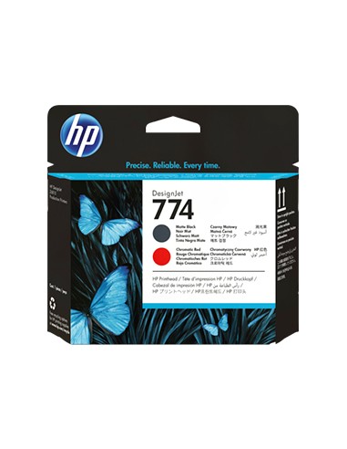 Cabeça Impressão HP 774 Preto Matte/Vermelho P2V97A