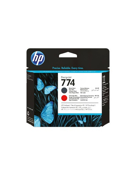 Cabeça Impressão HP 774 Preto Matte/Vermelho P2V97A