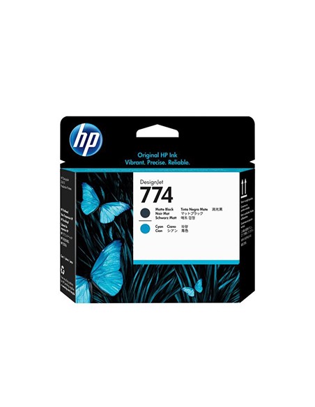 Cabeça Impressão HP 774 Preto Matte/Azul P2W01A