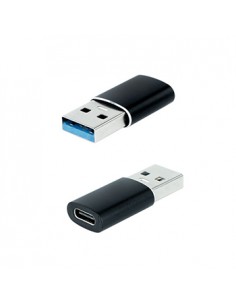 Adaptador USB-A Macho / USB-C Femea Preto