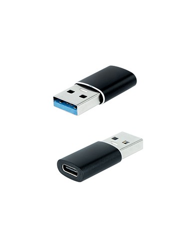 Adaptador USB-A Macho / USB-C Femea Preto