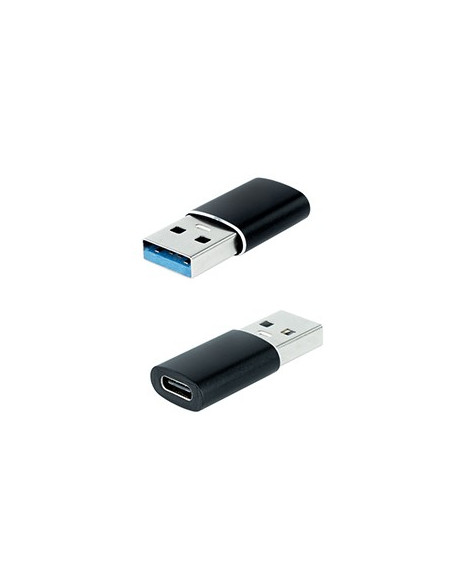 Adaptador USB-A Macho / USB-C Femea Preto