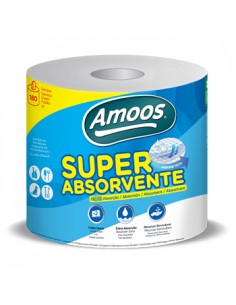 Rolo Toalhas Mão 045mx20,7cm 2Fls Amoos Super Absorvente 1un