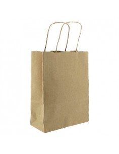 Saco 115g 18x08x23cm Papel Kraft c/Asas 1un