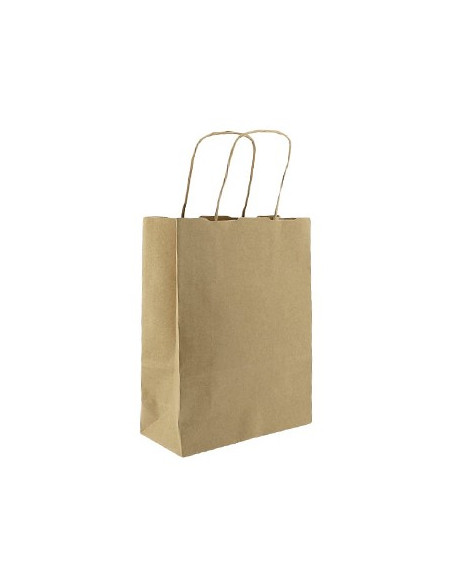 Saco 115g 18x08x23cm Papel Kraft c/Asas 1un