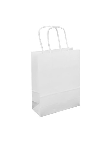 Saco 080g 18x08x23cm Papel Branco c/Asas 1un