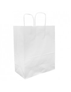 Saco 100g 27x16x31cm Papel Branco c/Asas 1un