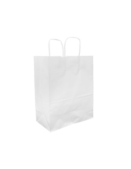 Saco 100g 27x16x31cm Papel Branco c/Asas 1un