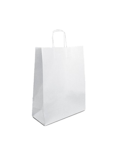 Saco 090g 24x09x31cm Papel Branco c/Asas 1un