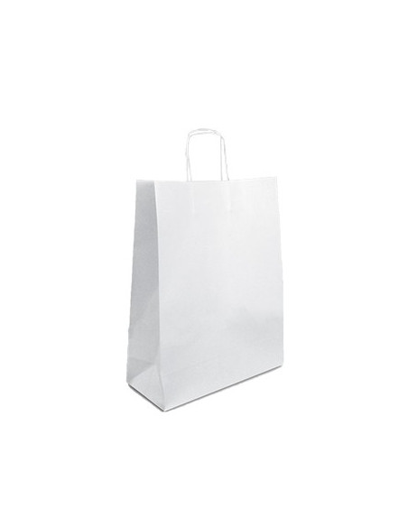 Saco 090g 24x09x31cm Papel Branco c/Asas 1un
