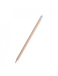 Lápis Carvão Madeira Natural com Borracha Branca 1un