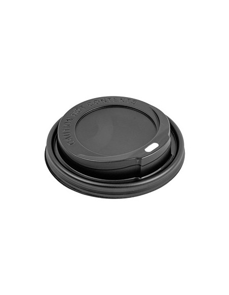 Tampa Alta para Copos 360/480ml 9cm Preto PS 100un