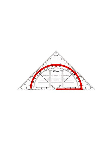 Esquadro Geometrico 16cm Aristo Geocollege AR23003 c/Pega