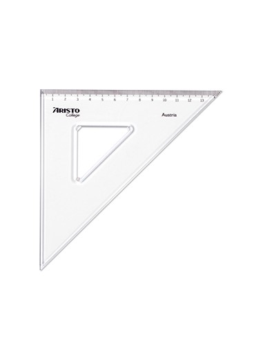 Esquadro Plastico Cristal 45G-20cm Aristo Geocollege AR23420