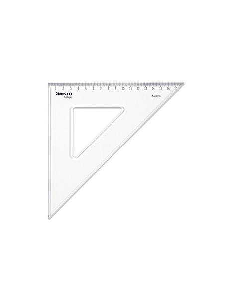 Esquadro Plastico Cristal 45G-25cm Aristo Geocollege AR23425