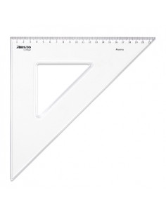 Esquadro Plástico Cristal 45G-30cm Aristo Geocollege AR23430