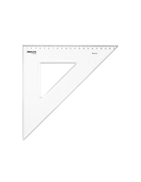 Esquadro Plástico Cristal 45G-30cm Aristo Geocollege AR23430