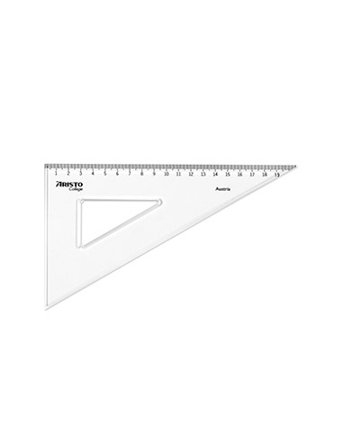 Esquadro Plastico Cristal 60G-20cm Aristo Geocollege AR23620